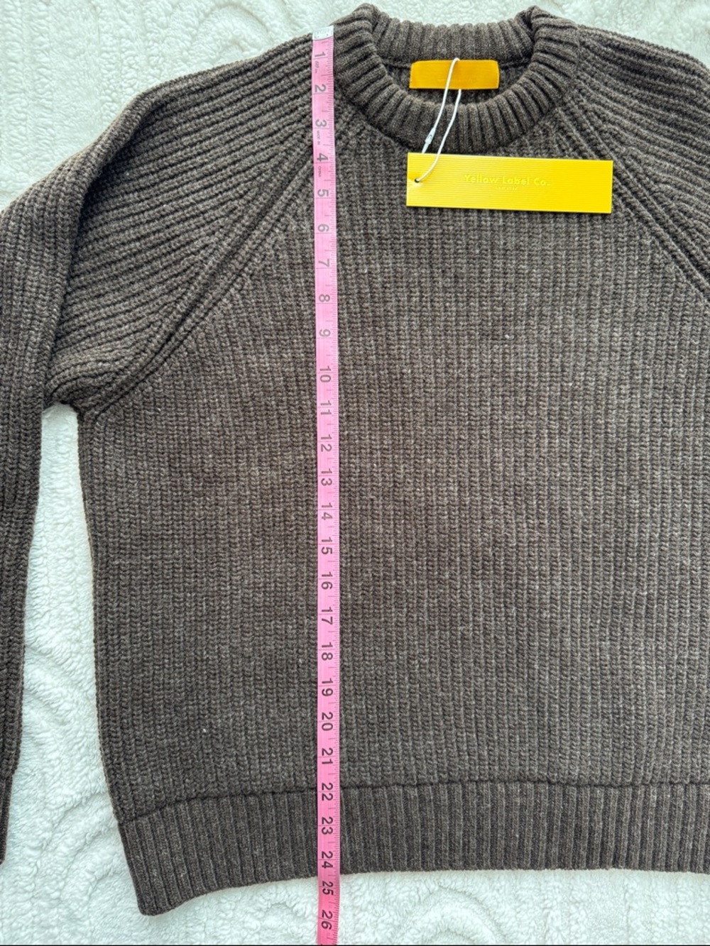 Unisex Crewneck Ribbed Sweater in Dark Brown - Picture 5 of 7
